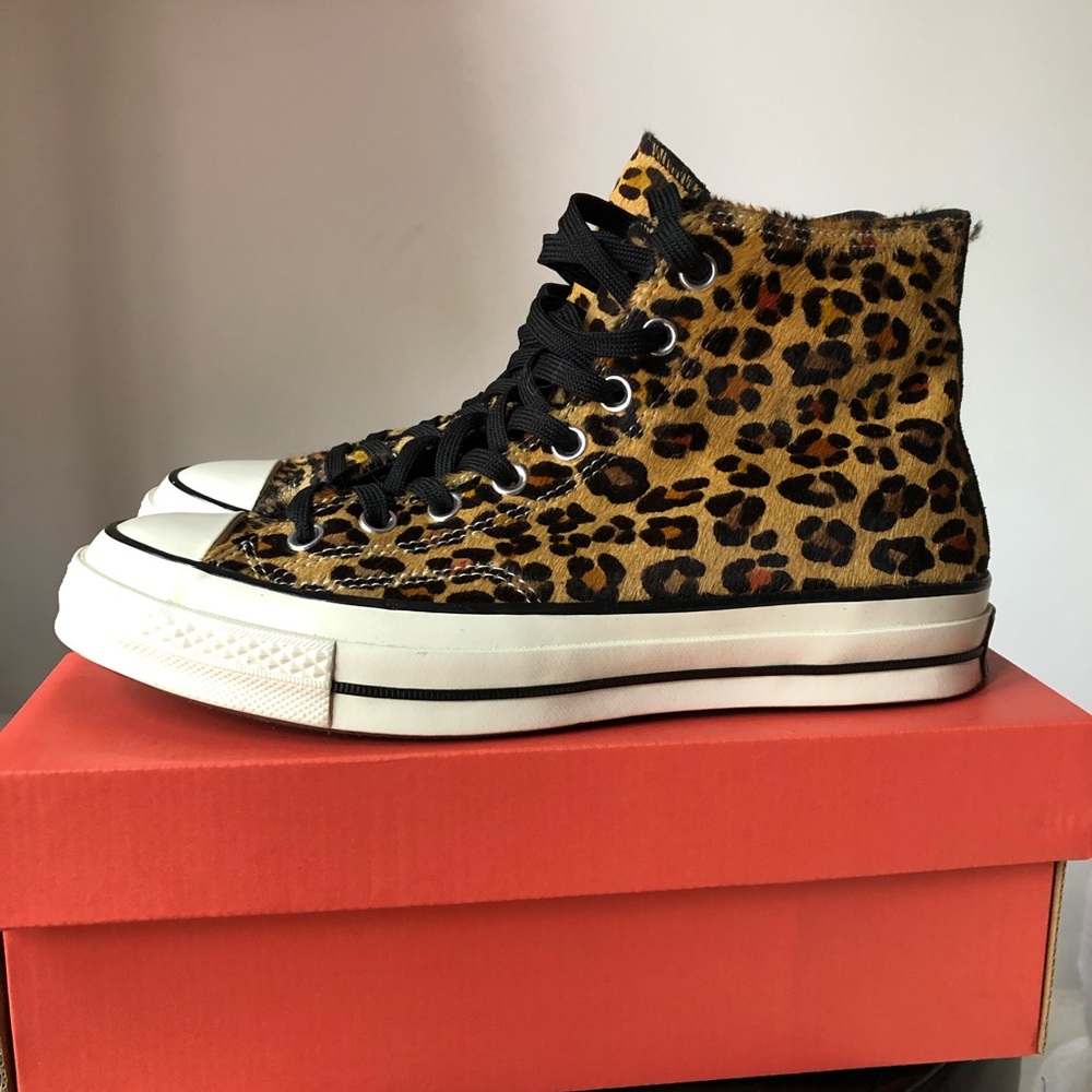Converse Chuck 70 High Top Leopard Print Sneakers